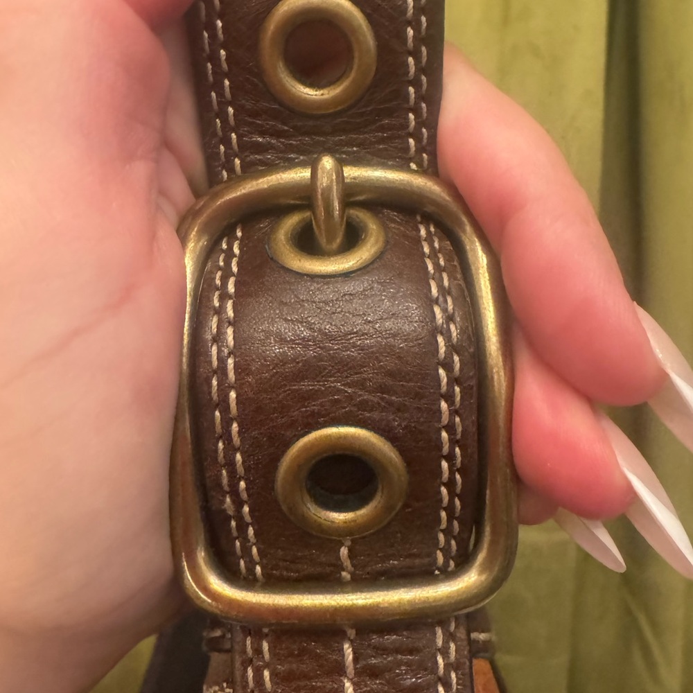 SOLD LIVE! RARE 2007 Coach Brown Animal Print Patchwork Crossbody/Shoulder Bag - Picture 13 of 17